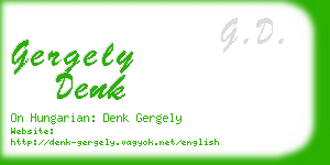 gergely denk business card